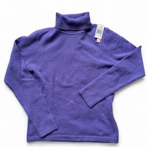 Cashmere Light Purple Turtleneck Sweater- Size M